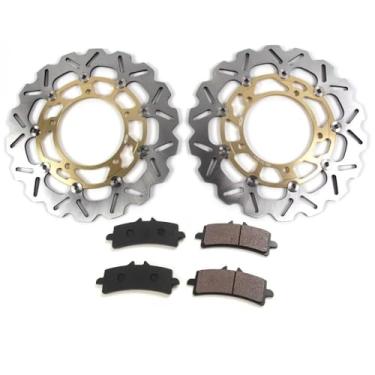 Imagem de Discos e pastilhas de freio dianteiro Arashi para Suzuki GSXR 1300 Hayabusa 2013-2015, acessórios de substituição de motocicleta dourado
