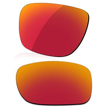 Imagem de LenzReborn Substituição de lente polarizada para óculos RayBan Meta Wayfarer (Gen 2) RW4012 50 mm AI Glasses - Mais opções, Vermelho fogo - polarizado espelhado, One Size