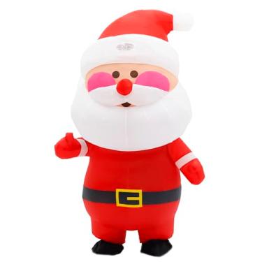 Imagem de Rysotowy Fantasia de Natal inflável para adultos, árvore de Natal, boneco de neve, fantasia de Papai Noel, traje de Natal, Coloful, Tamanho Único