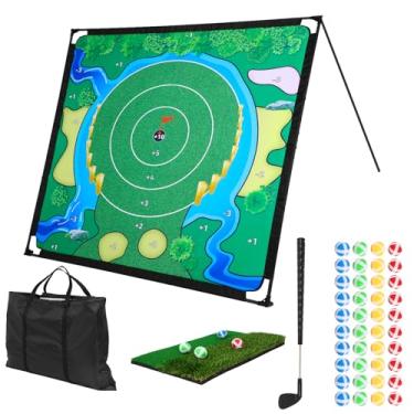 Imagem de OLenyer Chipping Golf Game Set, Golf Game, Balls x 40, The Original Portable Golf Game for Chipping Practice for Family Golfers (Free Adjustable Golf Club)