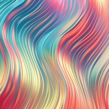 Imagem de Quadro Decorativo com Estampa Sense Movement and Fluidity Cores Vibrantes para Parede Modernidade 30x30cm