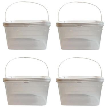 Imagem de Balde Para Cerveja De 2.4 Litros Com Tampa Lacre-Kit 4 Pçs