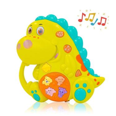 Imagem de Teclado Piano Musical Bebe Brinquedo Infantil Divertido Som Dinossauro