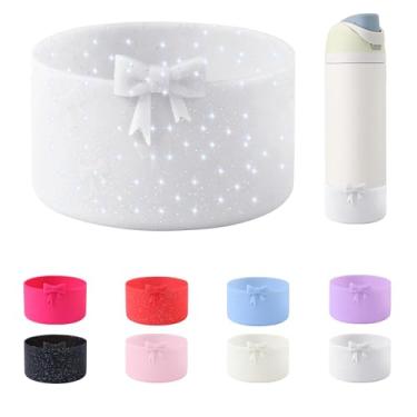Imagem de CDYLDXG Bota antiderrapante de silicone com laço de 8,5 cm para garrafa de água Owala de 947 ml, garrafa de água de aço inoxidável FreeSip/Twist/flip, acessório de capa inferior de manga protetora
