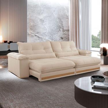 Imagem de Sofá Dubai Linho 02 Módulos De 90 Cm B25 Cm Meu Sofá Online A294 Linho Creme