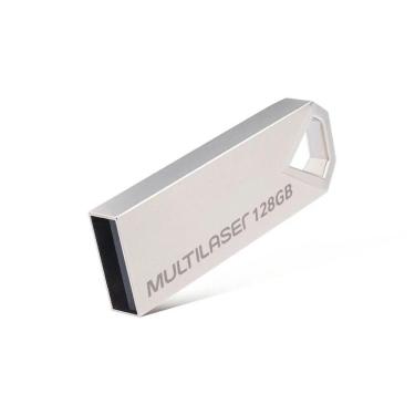 Imagem de Pen Drive Multilaser Diamond 128gb Usb 2.0 Metalico - Pd853