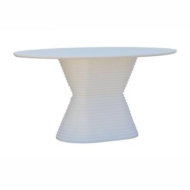 Imagem de Mesa De Jantar Apollo Tampo Oval 160x90cm Branco