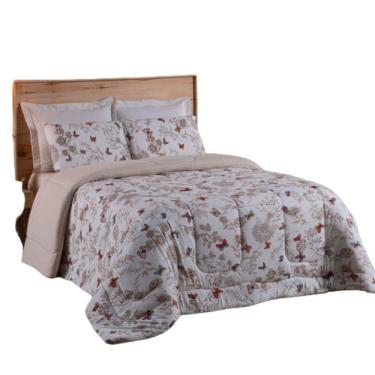 Imagem de Coberdrom Solteiro Em Malha De Algodão Fio Penteado - Rosa