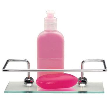 Imagem de Prateleira de Vidro Banheiro Cromada Standard 006263 Jackwal