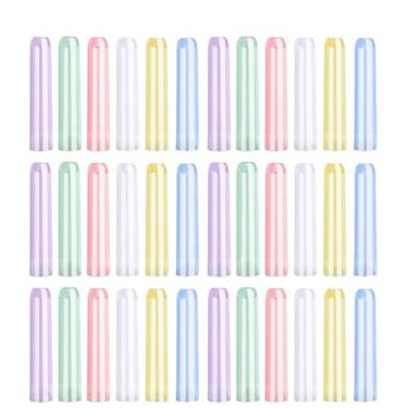 Imagem de GUQIANLU 36 peças de topos de lápis, tampas protetoras de ponta de lápis de plástico transparente e suportes extensores para lápis de madeira, lápis de cor e material escolar