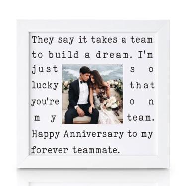 Imagem de THYGIFTREE Presente de aniversário de casamento sentimental esposa namorada do marido moldura de lembrança romântica para ela Our Story Together, aniversário, dia dos namorados, presente de Natal