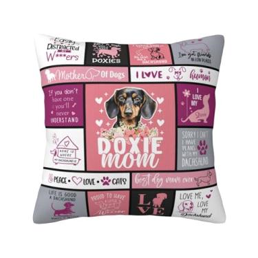 Imagem de Aotbuort Presentes Dachshund para mulheres, presentes Doxie Fronhas 45,7 x 45,7 cm