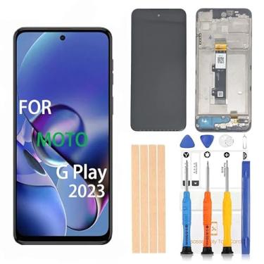 Imagem de Pishzeo Digitalizador LCD OEM de 6,5 polegadas para Motorola G Play 2023 Tela de substituição XT2271 XT2271-5 Touch Display, digitalizador Full HD com acessórios completos (Mt-G Play 2023 com moldura)