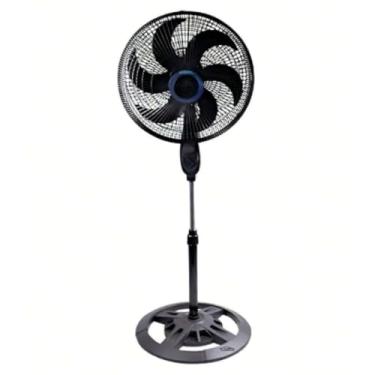 Imagem de Ventilador Vertical 3 Velocidades com Altura Ajustável 105-130cm - Ventilador de Chão 6 Pás Econômico e Silencioso para Sala e Quarto(Black,110V)