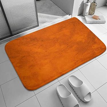 Imagem de Tapetes de banho laranja antigos antiderrapante absorvente microfibra macia tapete decoração banheiro tapetes para cozinha quarto tapete 16 x 24