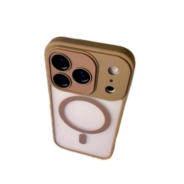 Imagem de Capa de celular compatível com iPhone 17 Pro Max – Capa protetora fina à prova de choque, antiamarelamento, proteção contra quedas, suporte de carregamento sem fio (várias cores) dourada