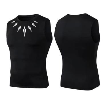 Imagem de Camiseta Regata Compressão Academia Treino Justa Símbolo Filme Pantera Abstract-Unissex