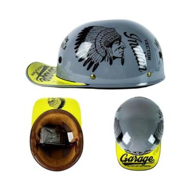 Imagem de Capacete Retro Para Motocicleta Masculino Certificado DOT, Capacete De