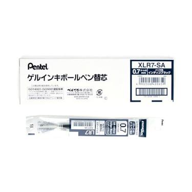 Imagem de Refil de caneta esferográfica EnerGel em cores pretas, 0,7 mm, preto índigo, 10 peças XLR7-SA