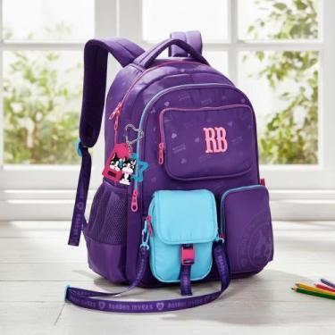 Imagem de Mochila Costas Escolar Com Shoulder Bag Rebecca Bonbon Clio Roxo