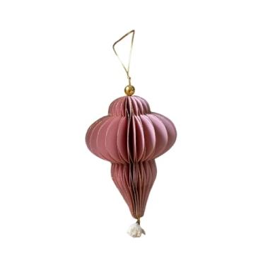 Imagem de Esquirla Bola de Natal em formato de favo de mel para pendurar, enfeite de Natal 3D em papel, elegante e, decoração em formato de favo de mel para