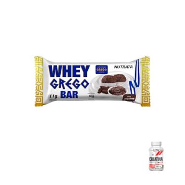 Imagem de Kit Whey Grego Bar Brigadeiro + Creatina Cápsulas 120caps Health Labs