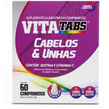 Imagem de Vitatabs Cabelos E Unhas 60 Comprimidos Suplemento Com Biotina Zinco Vitaminas A E C Uso Diário