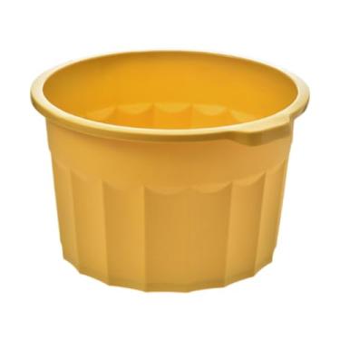 Imagem de Zialofi Massagem Batia do banho de banho de banheiro para lavar o balde de banheiro sauna, portátil, leve e caçamba de banheira de imersão de pé grande, Amarelo