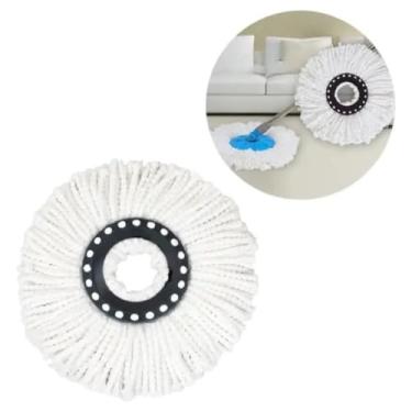 Imagem de Refil para rodo Giratório, Microfibra, 27cm de Diâmetro, Alta Absorção, Lavável e Reutilizável, Compatível com Mop 13L, 1 Unidade