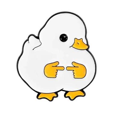 Imagem de Broches De Esmalte De Desenho Animado De Pato E Ganso Fofos Para Crian