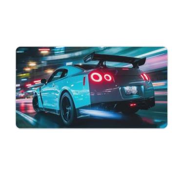 Imagem de HouLaiZhe Drift Car R35 Blur Cool JDM Gaming Mouse Pads JDM Car Desk Pads Grandes Mousepads para teclado de mesa, computador Mat40X75 cm