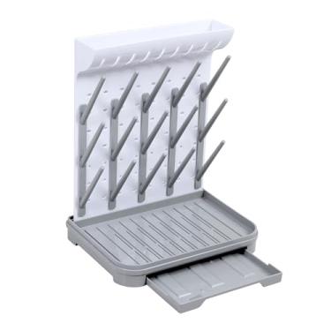 Imagem de Velakade Escorredor de mamadeiras – Secador vertical grande para 15 mamadeiras, suporte de bancada com economia de espaço para mamadeiras e acessórios, suporte compacto para itens essenciais para