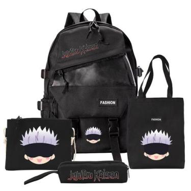 Imagem de Conjunto escolar Jujutsus Kaisens Gojos Satorus Cartoon Kids 4 unidade