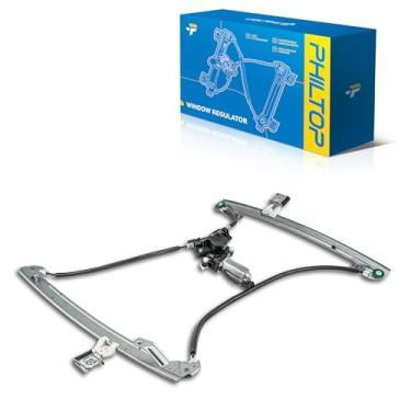 Imagem de PHILTOP 741-534 Regulador de vidro elétrico dianteiro esquerdo do lado do motorista com motor compatível com Dodge Grand Caravan 2004-2007, Dodge Caravan 2004-2007
