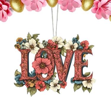 Imagem de Enfeites De Amor Para Árvore De Natal - Acrílico Decorativo De Colecionador Suspenso,Decoração De Amor Para Feriados - Feriados Casa Família Amigos Artigos Festa Cozinha Ao Ar Livre Jardim Pátio Pared