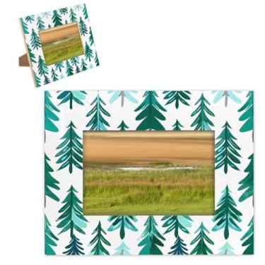 Imagem de hongjinglin Porta-retrato de 28 x 35,56 cm, moldura retrô verde com tapete para parede e mesa, para decoração de casa e amigos da família, ideias de presente de casamento