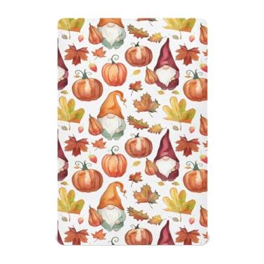 Imagem de Burbuja Lençol de berço de gnomos de outono para meninos e meninas, lençol com elástico 71 x 132 cm para colchões de berço padrão e infantil, macio e respirável