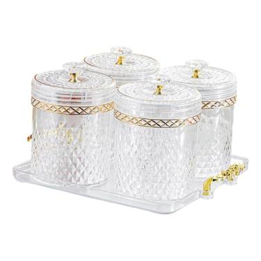 Imagem de Generic Recipiente para armazenamento de alimentos, utensílio de cozinha, lata de armazenamento, profissional, reutilizável, para gavetas, pote de, Claro