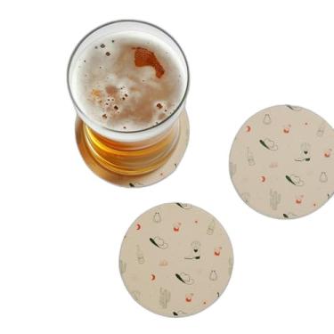 Imagem de Porta Copos Com Ilustração Personalizada Coleção Oeste Selvagem Cowboy - Tamanho 10.5x10.5 cm