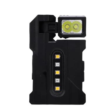 Imagem de Asixxsix Lanterna Recarregável, Luz de Trabalho LED Giratória Com Base Magnética, Bateria de 800mAh, Luzes de Advertência Piscantes Vermelhas e Azuis para Reparos de Emergência