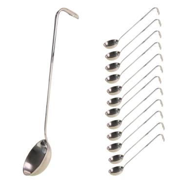 Imagem de Concha Aço Inox Cabo Longo Com Gancho P/Pendurar Restaurante Hotelaria Sopa Feijão Caldeirão Molho (12)