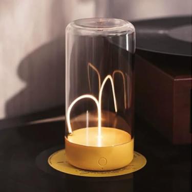 Imagem de Luz Ambiente de Mesa Portátil Filamento Magnético Acampamento Lâmpada Noturna Sem Fio Recarregável com 3 Modos Iluminaçã