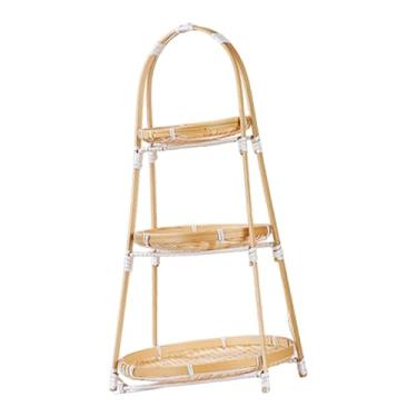 Imagem de Generic Cesta de bambu trançado para frutas, legumes e outros alimentos, com alça, ideal para servir pão e outros alimentos na sala de estar ou no café, Árvore de Natal