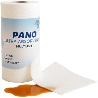 Imagem de Rolo de pano absorvente, limpeza eficiente e multiuso, com 50 folhas, impecavel.