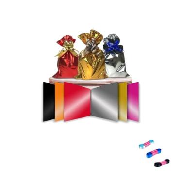 Imagem de Kit Saco Metalizado 20x29cm 50un + Fita Cetim 15mmx10m