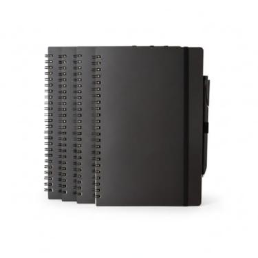 Imagem de Caderno Ecológico com Capa de Café e PP, 70 Folhas Pautadas Bege, 21x14,5cm, com Caneta Plástica, Kit Escritório Sustentável (3)