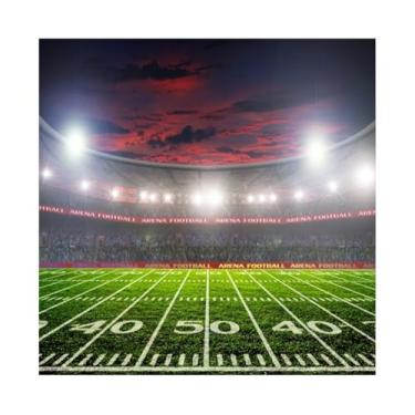 Imagem de DORCEV 2,4 x 2,4 m, cenário de campo de futebol para fotografia, futebol americano, esportes de campo, decoração de fundo de auditório, campo de futebol, gramado, crianças, meninos, atletas, adultos