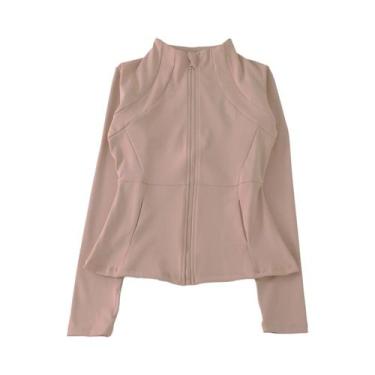 Imagem de Camisa De Yoga Feminina De Manga Longa Slim Fit Para Fitness, Casaco E