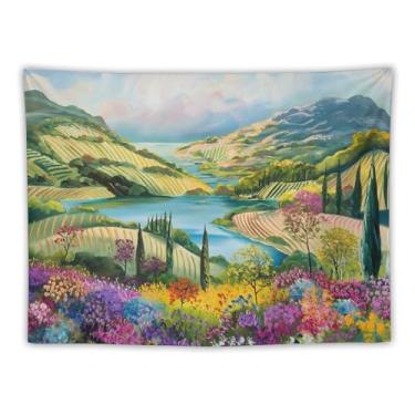 Imagem de Céu estrelado rosa deserto cacto tapeçaria de parede ocidental boho decoração noite arte cênica para sala de estar quarto pátio sonhador rústico pendurado acento caprichoso cenário ao ar livre 76 x