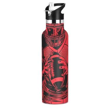 Imagem de Joisal Garrafa de água isolada de aço inoxidável de 590 ml com tampa de canudo para bebidas frias ou quentes, copos infantis para meninos e meninas